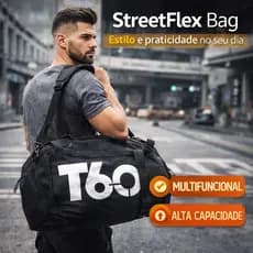 Bolsa Academia Grande Transversal StreetFlex Bag Esportiva Viagem Resistente Multifuncional