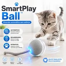 SmartPlay Ball™ Bola Inteligente para Pets | Brinquedo Automático Recarregável (Cores Sortidas)