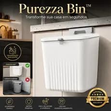 Purezza Bin Lixeira Suspensa para Cozinha - Organizador Inteligente Economiza Espaço(Cores Sortidas)