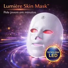 Máscara Facial LED 7 Cores Lumière Skin Mask™ Fototerapia Rejuvenescimento Clareamento Anti Acne