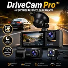 DriveCam Pro™ | Segurança Automotiva 24h - Câmera Veicular Full HD Tela LCD Gravador DVR Carro