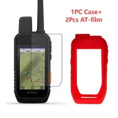 Capa De Silicone Pele + Filme Protetor De Tela LCD Para GPS Portátil Garmin Alpha 200i 300i Alpha200i Alpha300i Acessórios