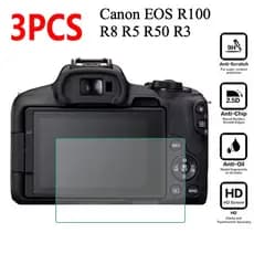 3 Pçs Vidro Temperado Para Canon EOS R100 R8 R5 R50 R3 Protetor De Tela Anti-Risco Película Protetora Acessórios R8