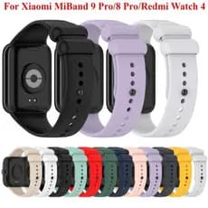 Pulseira De Relógio De Silicone-Substituição Para Xiaomi Mi Band 9 Pro/8 E Redmi Watch 6 5 4 Acessórios Smartwatch Intel