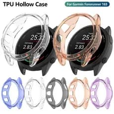 Para Garmin Forerunner 165 Caso TPU Oco Capa Protetora Macio Fino Escudo Smartwatch Protetor De Tela Acessórios
