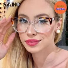 Novo Quadrado Feminino Multicolorido Anti Luz Azul Armação De Óculos Leve E Confortável De Moda Para Uso Diário Trabalho