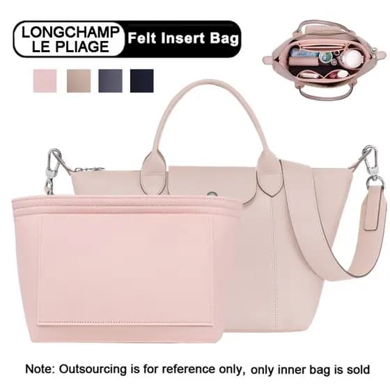 EverToner Se Encaixa Para LONGCHAMP LE PLIAGE Alça Longa Curta Crossbody Feltro Inserção Saco Organizador De Maquiagem S