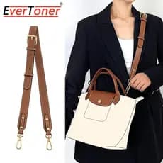 EverToner Bolsa Alça De Ombro Ajustável Para Longchamp Pequena Curta Modificada Mensageiro Couro