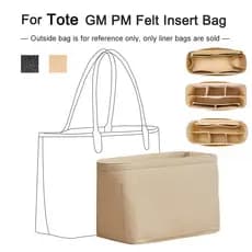 Organizador De Inserção De Feltro EverToner Para Tote GM PM Mini Modelador De Bolsas De Forro Cosmético De Viagem