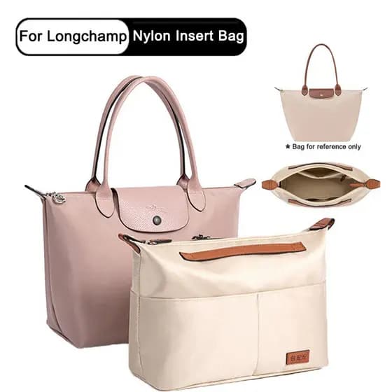 EverToner Cetim Inserção Organizador Para Longchamp LE PLIAGE Saco Das Mulheres Bolsas De Luxo Luz Viagem Bolsa Interna