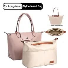 EverToner Cetim Inserção Organizador Para Longchamp LE PLIAGE Saco Das Mulheres Bolsas De Luxo Luz Viagem Bolsa Interna
