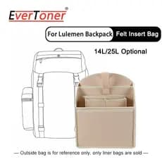Inserção Organizadora De Mochila De Feltro EverToner Para Lemen Wunderlust 14L 25L Bolsa Interna Com Vários Bolsos