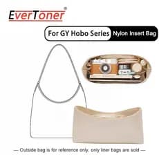 EverToner GY Hobo Bolsa Organizador Inserção Nylon Forro Interno Soft Estruturado Suporte 3D Shaper