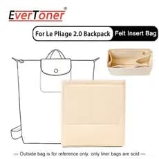 Bolsa De Inserção De Feltro Para Organizador De Vários Bolsos De Mochila Com Forro De Zíper