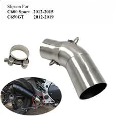 Tubo De Ligação Deslizante Para BMW C650GT C600 Esporte Seção Intermediária Escape De Aço Inoxidável Conectar A Silencia