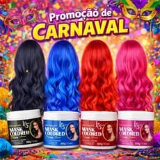 Máscara Tonalizante Coloridas Carnaval  Sem Amônia - L&beauty 300g