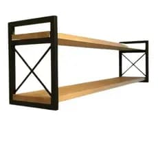 Prateleira Estilo Industrial modelo x  com medidas de 20x60cm centímetros acompanha madeiras