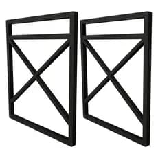 02 Suporte Estilo Industrial P/ Prateleira 30cm Profundidade para Fixação em TETO