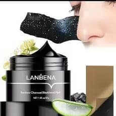 Máscara lanbena carvão Black 30gr + 60 papéis removedora de cravos