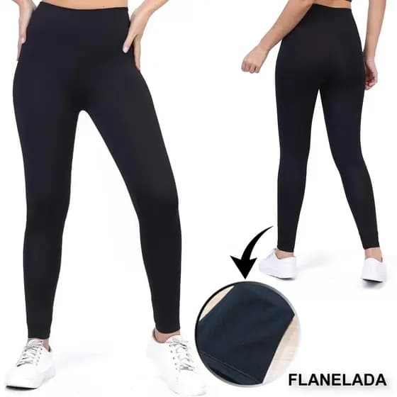 Calça Legging Feminina Flanelada Grossa 320 Cintura Alta