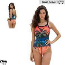 Body Maiô Cavado Alça Feminino Praia Verão