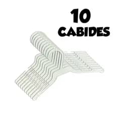 kit 10 cabides infantil para roupas branco atacado moderno
