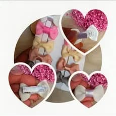 Mini laço para bebê com 10 unidades presilha lacinhos infantil com borracha antideslizante