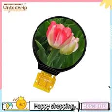 1 Peça 1.28 Polegada Ips Display LCD Colorido Redondo 240x240 Preto PCB HD GC9A01 Driver