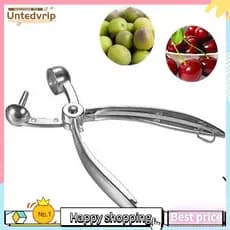 1 Peça De Metal Prateado Cereja Pitter Olive Pit Removedor Fácil