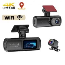 Câmera De Carro 4K Dash Cam Frontal E Traseira Ultra HD Com WiFi GPS G Sensor Loop Recording Monitor De Estacionamento A