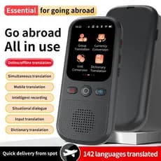 Dispositivo De Tradução AI 142 Idiomas On-Line 18 Tradutor De Voz Offline Com Fotográfica Gravação Inteligente Interpret