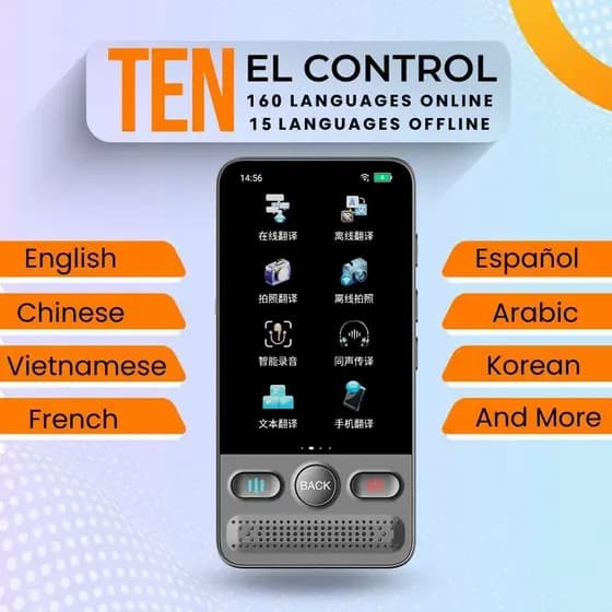 Dispositivo De Tradução AI Tela Sensível Ao Toque De 3 Polegadas 160 Idiomas Online 15 Tradutor De Voz Offline Com ChatG