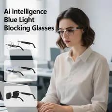 AI Smart Glasses Tradução Em Tempo Real 145 Idiomas Áudio De Ouvido Aberto Bluetooth 6.0 Lentes Fotocromáticas Anti Luz