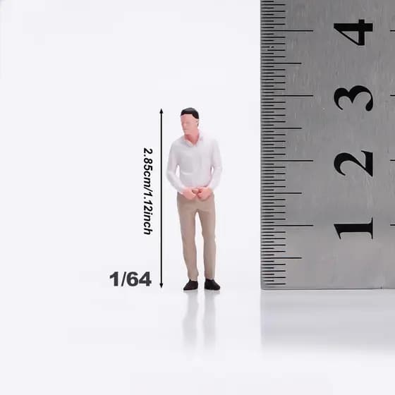 [hellery] Estatueta De Boneca De Pessoas Em Miniatura , Modelo De Resina 1 64 Diorama , Figura Masculina Para Caixa De A