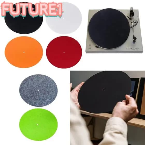 Futuro LP Slip Mat , 295mm Audiófilo 3mm De Espessura Tapete Giratório De Feltro , Para Toca-Discos De Vinil