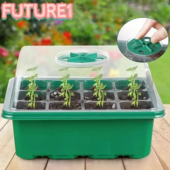 Base De Germinação De Plantas FUTURE , Bandeja Inicial De Mini Estufa 6/12 Grades , Com Furo De Ventilação
