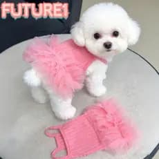 Futuro Vestido Deslizante Para Cachorro , De Princesa Animais De Estimação De Verão Com Bainha De Renda , Roupas De Pelú