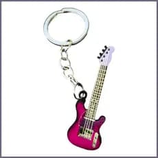 Porta-Chaves Guitarra Mochila De Aço Inoxidável Decoração Chave Pingente Música Correntes Ornamento fitshobr