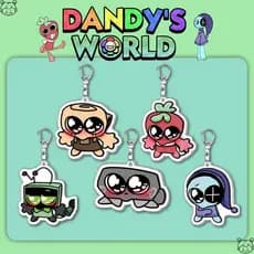 Dandy's World Chaveiros Olhos Lágrimas Mochila Charme Acrílico Leve Cordão Moderno Porta-Chaves Fithobr