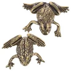 Estatueta De Sapo De Latão , Estátua Dourado De Cobre Puro Sólido , Ornamento De Chá Para Animais De Estimação