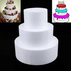 Acessórios De Modelagem De Manequim De Bolo 4/6/8 Polegadas Decoração Flor Festa Poliestireno Sugarcraft