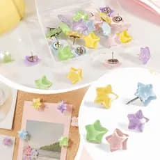 Alfinetes De Pressão Com Glitter ALTOZEN , Metal Sólido Multicoloridos Estrela De Cinco Pontas , Afiadas
