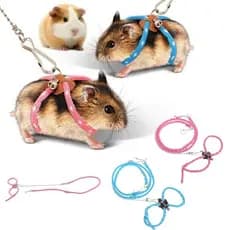 Coleira De Hamster   Para Rato Esquilo Chinchila Furão Com Sino Adorável Corda De Nylon Pequeno Colete De