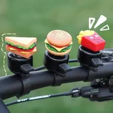 Sino De Bicicleta De Desenho Animado , Buzina Hamburgo De Batatas Fritas , Scooter Alto Sanduíche