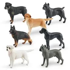 Estatueta De Cachorro   , Modelo De Animais Para Cães Pastor Labrador Rottweiler , Pintado À Mão