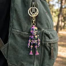 Chaveiro De Esqueleto Articulado   , Impresso Em 3D De Material PLA Com Juntas Articuladas