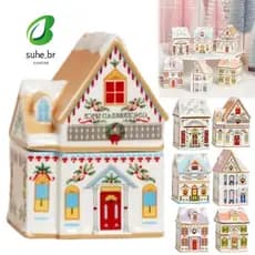 Frascos De Casa De Especiarias SFBSF Village , Mini De Vila De Férias Fofa , Decoração De Mesa