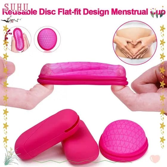 SUHU Disco Menstrual Design Flat-fit Para Ferramentas De Cuidados Com A Mulher Período