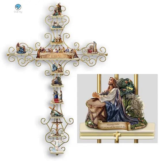 A Vida Da Coleção De Cristo Display Cruz Adesivo Decalque Parede Acessórios E Bíblia Religiosa
