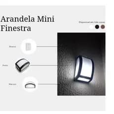 Kit 09 Arandela Mini Finestra Interna / Externa em Policarbonato